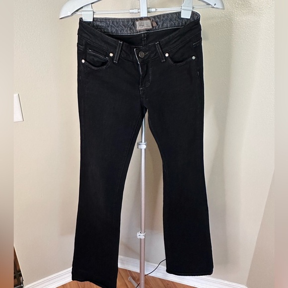 PAIGE Premium Denim Black High Rise Laurel Canyon Boot Cut Jeans NWOT - Picture 1 of 6
